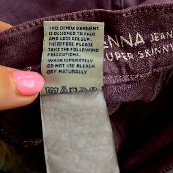 MIH Stretchy Skinny Jeans! Vintage Purple skinnies to hug your curves!Boho Sz 24 - Picture 8 of 8